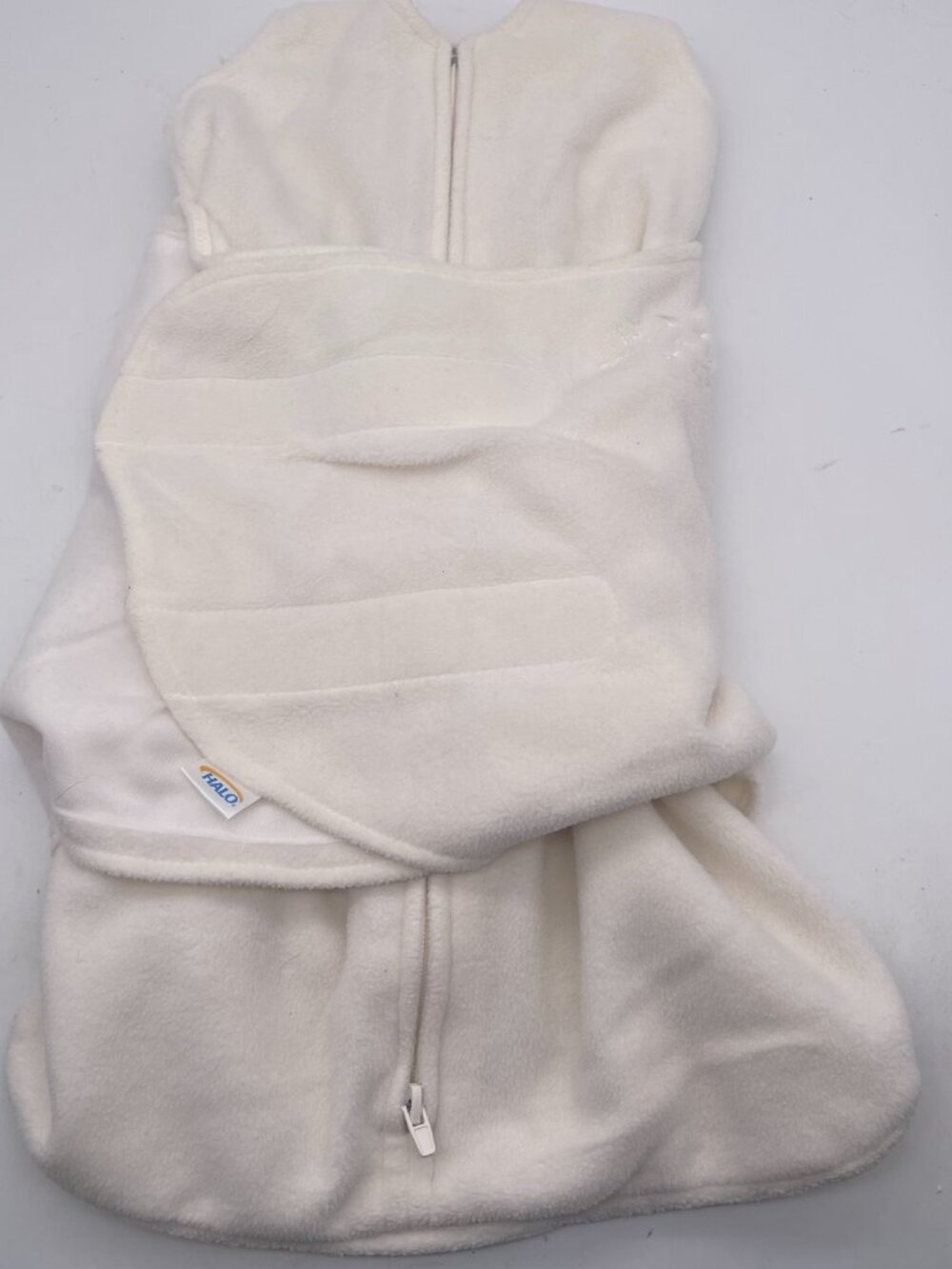 HALO Cream Sleep Sack 100% Fleece Swaddle Newborn 6-12lbs 3.0 Tog T28